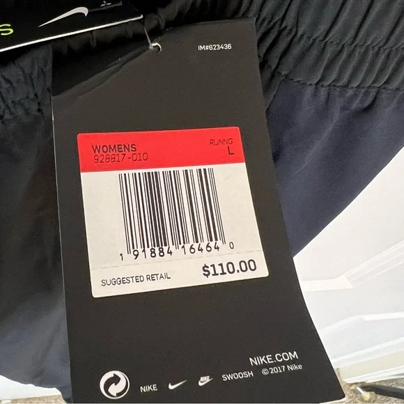 Nike Pants Large Swift Flex Slim Fit Woven Running Black Womens Workout NWT NEW - Picture 10 of 14
